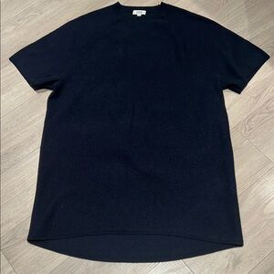 COS Navy boiled wool sweater dress